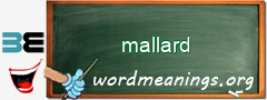 WordMeaning blackboard for mallard